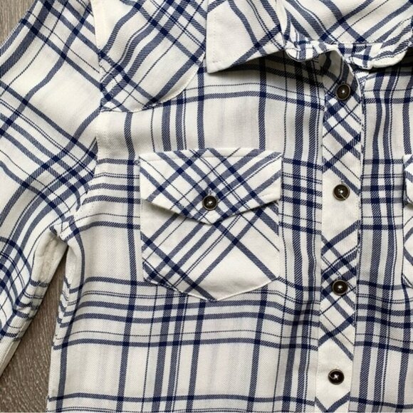 Anthropologie Ash and Ember Button Down Shirt Plaid Flannel Size XS - Picture 8 of 15